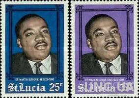 Ст Лючия 1968 Мартин Лютер Кинг политика религия люди колонии ** о