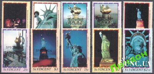 Ст Винсент 1976 Америка статуя Свободы архитектура Бартольди архитектор маяк ** с