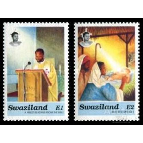 Свазиленд 1991 Рождество религия Новый год 2м ** о