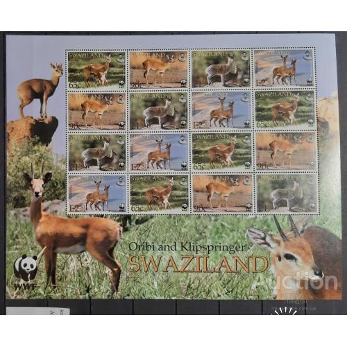 Свазиленд 2001 ВВФ WWF антилопы лист фауна ** о