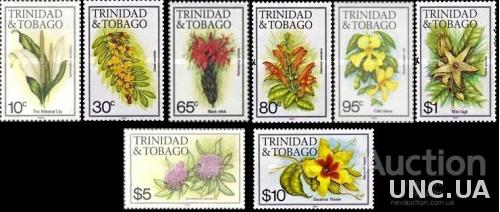 Тринидат и Тобаго 1988 флора цветы 8м колонии ** о