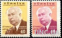 Турция 1957 визит президента Германии Хеуса люди политика ** о