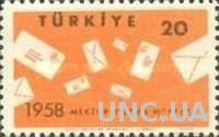 Турция 1958 неделя письма почта филателия ** о