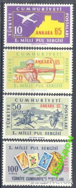 Турция 1965 почта авиация самолеты марка на марке спорт олимпиада борьба ракеты кони розы флора ** о