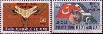 Турция 1965 развитие региона флаги Иран Пакистан карта руки ** о