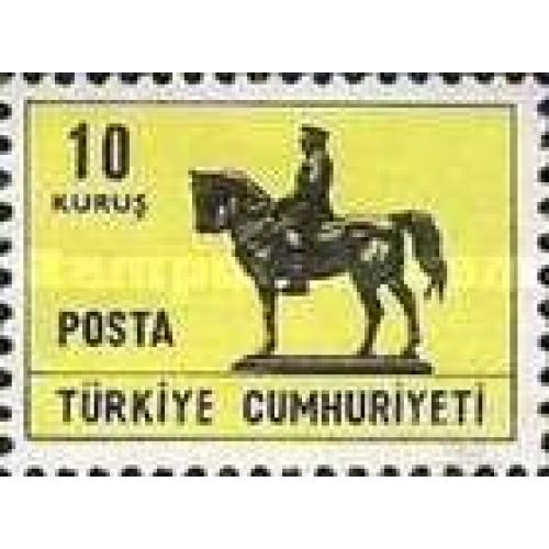 Турция 1967 памятник президент Ататюрк люди политика кони фауна скульптура искусство ** о
