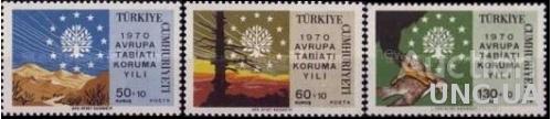 Турция 1970 Год сохранения природы горы пустыни фауна птицы флора деревья ** о