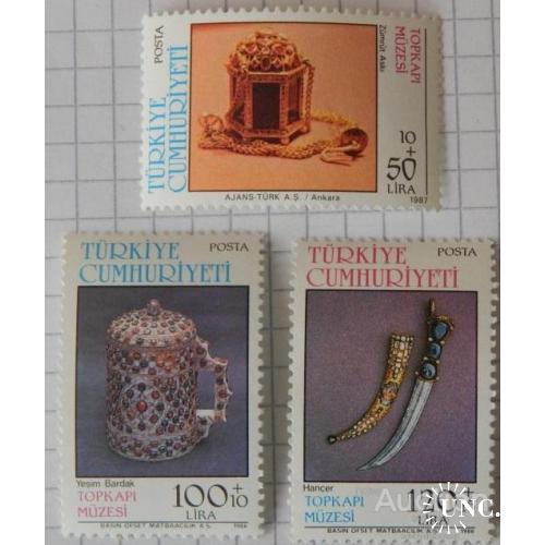 Турция 1986-87 сокровища Топкапы дворец ювелирное искусство камни посуда чай оружие 3м ** м