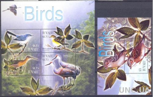 Марка Тувалу 2003 птицы фауна ** о