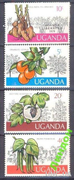 Уганда 1976 овощи с/х цветы флора ** о