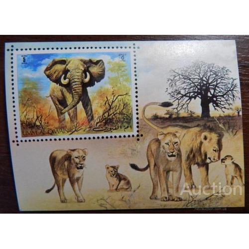 Умм эль Кайвайн 1972 фауна Африки блок ** м