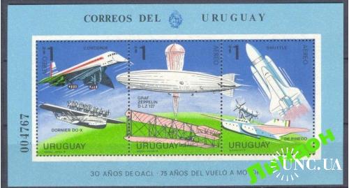 Уругвай 1978 космос дирижабл самолеты авиация ** о