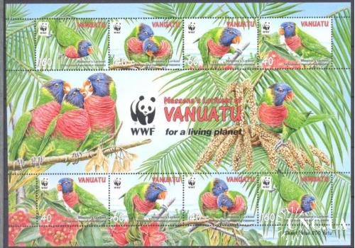 Вануату 2011 ВВФ WWF птицы фауна ** о