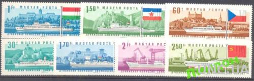 Венгрия 1967 корабли флот флаги СССР архитектура замки ** о