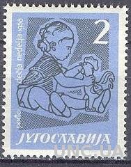 Югославия 1958 Детская неделя дети игрушки птицы петух ** о
