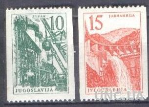 Югославия 1958 технология и архитектура завод плотина ГЭС водопад ** о