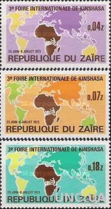 Заир 1973 3-я международная ярмарка карта торговля ** о