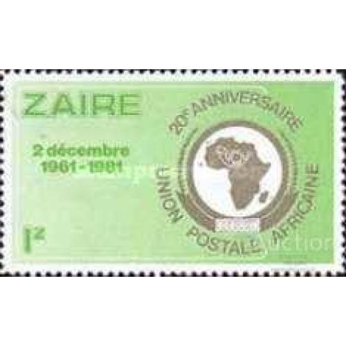 Заир 1982 Африканский почтовый союз почта карта ** о