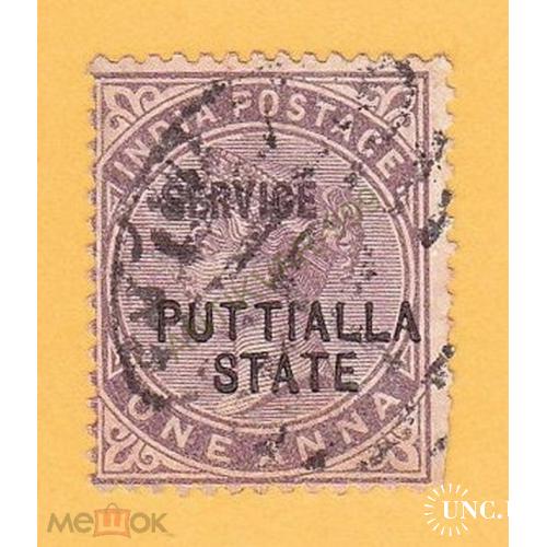 1885 ПАТИАЛА Индия БРИТ. КОЛОНИИ Британия ЛОКАЛ Местные ШТАТЫ British INDIA Локальная почта