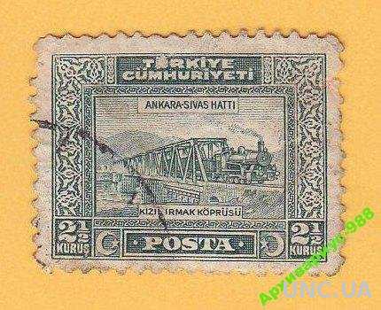 1930 Турция Транспорт Локомотив Мост Жел. дорога