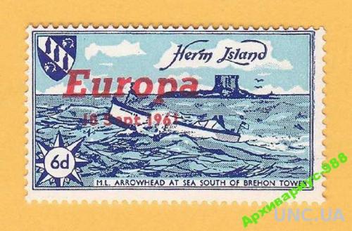 1961 ХЕРМ Надпечатка БРИТАНИЯ Флот ЛОКАЛ Море MNH*
