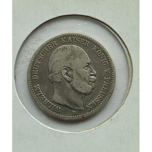 2 марки Германия империя. Прусия 1876 год. B Серебро