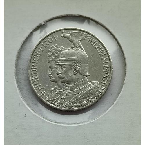 2 марки Германия. Прусия. Юбилей королевства 1901. Серебро 