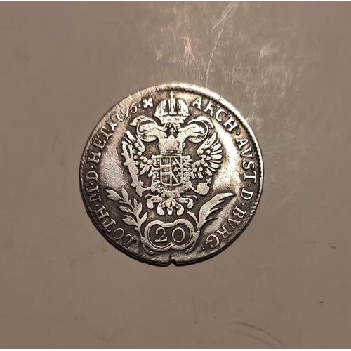 Австрия 20 крейцеров 1796 год Серебро