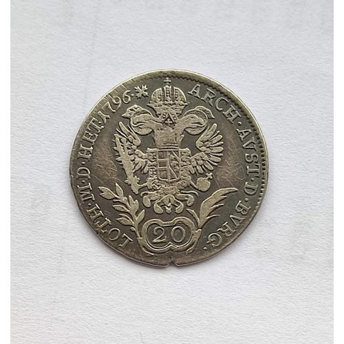 Австрия 20 крейцеров 1796 год Серебро