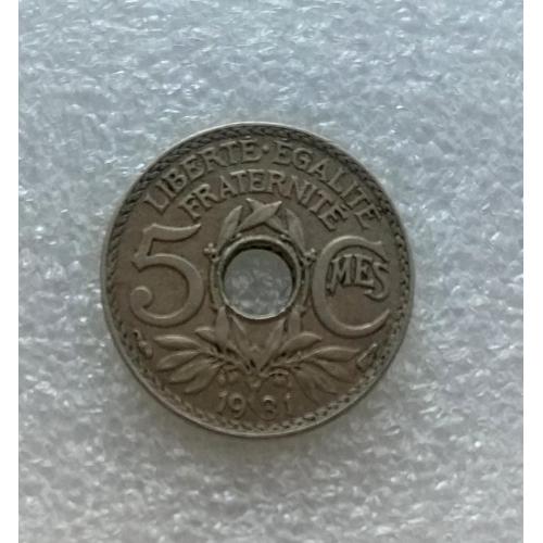 Франция 5 сантимов 1931 год
