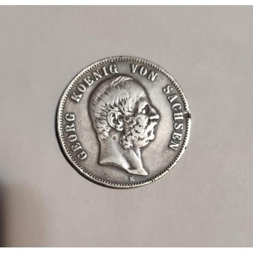 5 Марок Германия империя. Саксония 1903 год. Серебро 