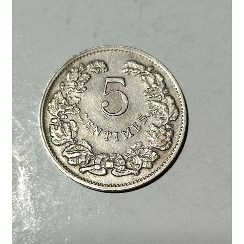 Люксембург 5 сантимов 1908 год