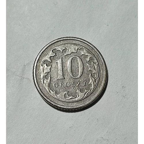 Польша 10 грош 2018 год 