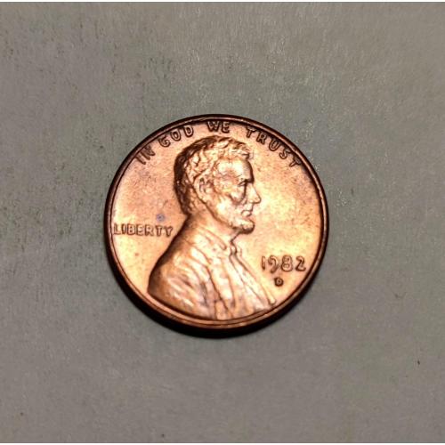 США 1 цент 1982 D год