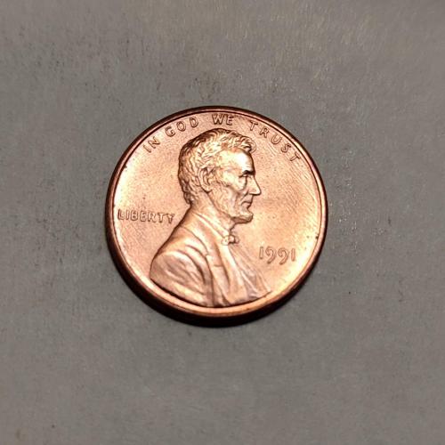 США 1 цент 1991 год