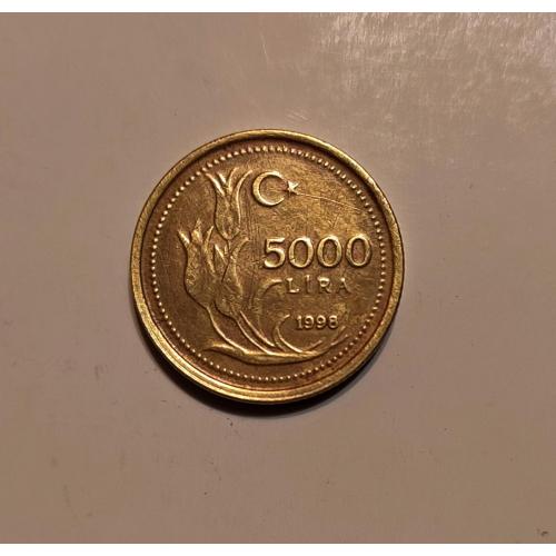 Турция 5000 лир 1998 год
