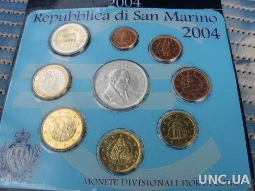 набор Сан - Марино 2004 г с серебром