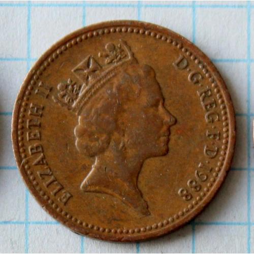 1 пенні 1988 Великобританія