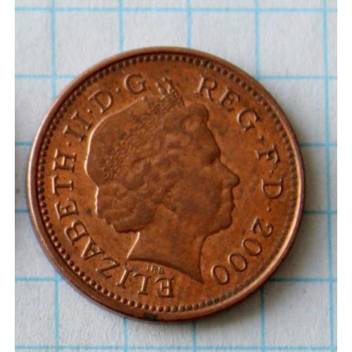 1 пенні 2000 Великобританія 