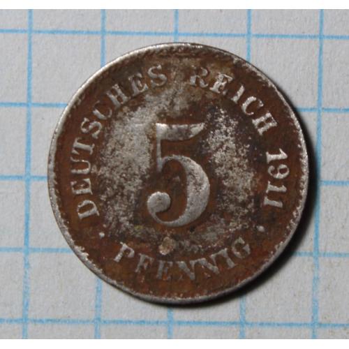 5 пфенінгів 1911