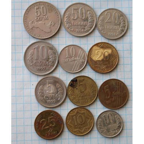 Монети Узбекистану та ін
