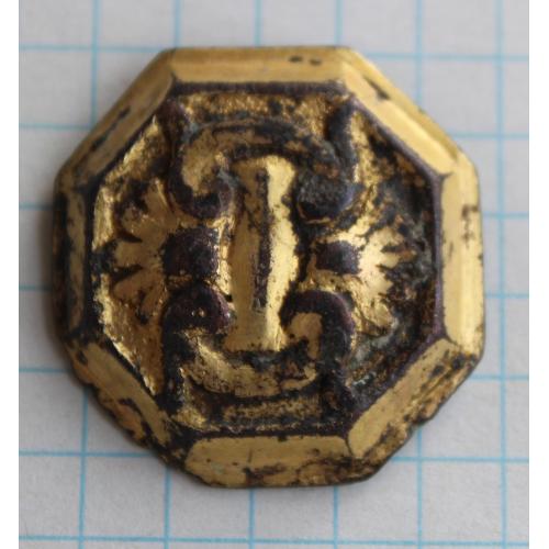 Ґудзик позолочений восьмикутний