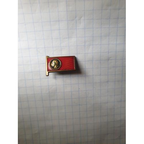Знак Ленин флаг 1960 год ЛМД