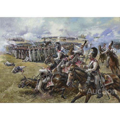 Бородинское сражение войск императора Наполеона с армией Кутузова.