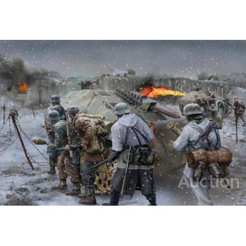Наступление солдат вермахта зимой.