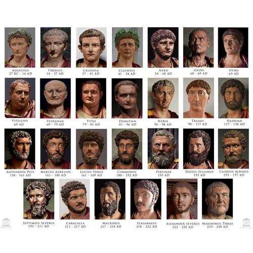 Портреты известных римских императоров.