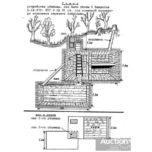 Схема схрону   в 1947 р.