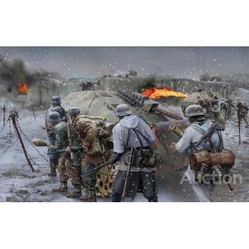 Солдаты вермахта зимой в бою.