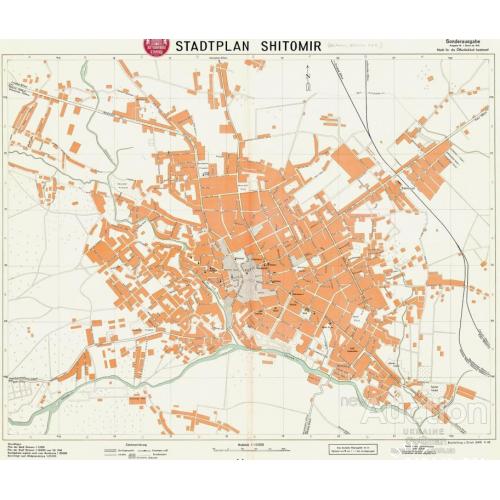 Stadtplan Shitomir. План Житомира № 1943