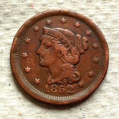 1 цент, 1852 г, США